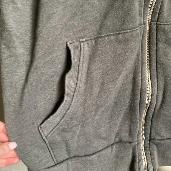 Great Condition! Gray Zip-Up Hoodie from Express. - Picture 5 of 10